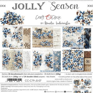 Craft O Clock Paper Pack 20x20 cm Jolly Season CC-C79-JS-07