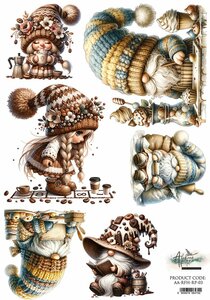 Art Alchemy Rice paper 3, Recipe for Happiness, A4  (21x29,7cm) 25-30g