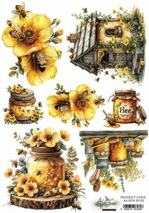 Art Alchemy Rice paper 2, Recipe for Happiness A4 (21x29,7cm) 25-30g