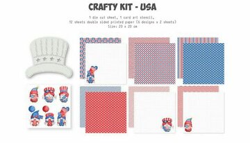 Dutch Doobadoo Crafty Kit USA 20x20cm 473.005.039