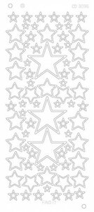 Stars various sizes Platinum - Zilver CD3096Z
