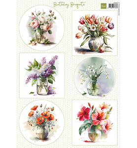 Marianne Design Knipvel A4, Birthday Bouquets VK9639