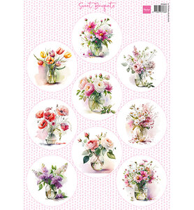 Marianne Design Knipvel A4, Sweet Bouquets VK9640