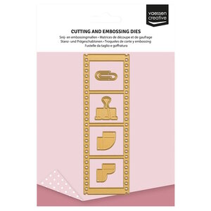 Vaessen Creative &bull; Mini Snij- en Embossingmallen Vintage Filmstrip 5st. 3625-0212