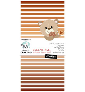 Studio Light Craftlab Unicolor Paper Pad Cookies Essentials nr.291 CCL-ES-UPP291