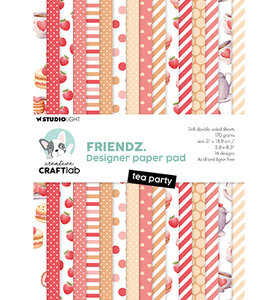 Studio Light Craftlab Design Paper Pad Tea Party Friendz nr.293 CCL-FR-DPP293