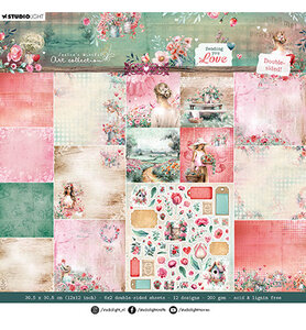 Studio Light JMA Designer Paper Pad Double-sided Scrapbooking Sending You Love nr.288&nbsp;12 sheets / 305x305mm JMA-SYL-DPP2
