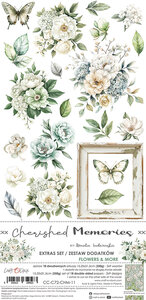 Craft O Clock Extras Set Flowers 15x30 cm Cherished Memories 250 grs 3x6 designs + 1 extra CC-C72-CHM-11
