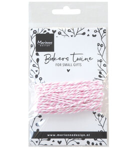 Marianne Design Bakers Twine - light pink / white CA3226