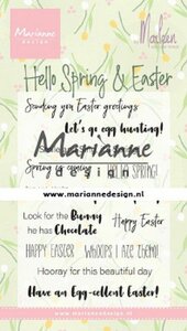 Marianne Design Clear Stamps Marleen&lsquo;s Hello Spring &amp; Easter (Eng) CS1044 