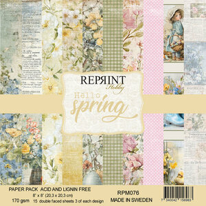 Rerpint Hello Spring 8x8 Inch Paper Pack (RPM076)