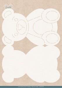 Stencil - Card Deco Essentials - Teddy - A4 CDEST064