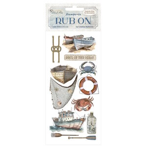 Stamperia Silent Sea Rub-On 4x8,5 Inch Boat (DFLRB155)