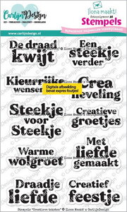 CarlijnDesign Clear stamp Creatieve teksten CDST-0167