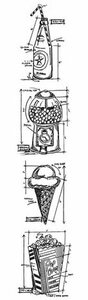 Tim Holtz Treats Mini Blueprint Strip Stamps (THMB016)