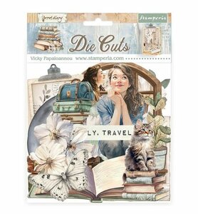 Stamperia Die cuts assorted, Secret Diary DFLDC128