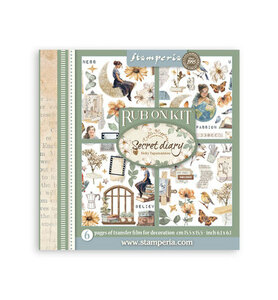 Stamperia Rub on kit Secret Diary DFLRBX09
