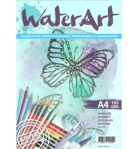 WaterArt Aquarel Papier 20 sheets A4/185grs