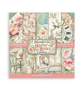 Stamperia Papierblok Klein &ndash; House of Roses SBBS08