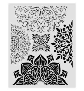 Stamperia Sjabloon 20 x 25 cm &ndash; Gardens of Time Half Friezes  KSTD204