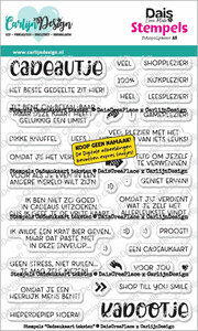 CarlijnDesign Clear stamp Cadeaukaart teksten CDST-0170