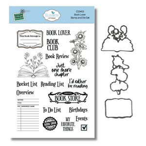 Elizabeth Craft Designs Rest &amp; Relaxation Stamp and Die Set Book Lover by Everyday Memories (CSD453)