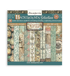 Stamperia Papierblok Klein &ndash; Gardens of Time Backgrounds SBBS142