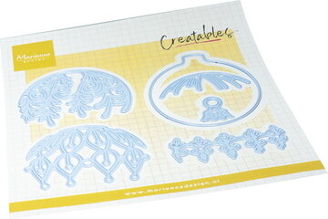Marianne Design Creatable, stencil Christmas baubles (round) LR0967