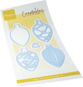 Marianne Design Creatable, stencil Christmas baubles (oval) LR0968
