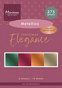 Marianne Design Pretty Papierblok, Christmas Elegance metallics A5 PK9225