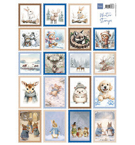Marianne Design Knipvel A4, Winter Stamps VK9654