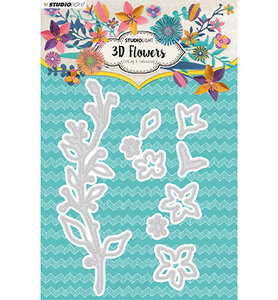 Studio Light embossing die cut 3D flower dies nr. 181