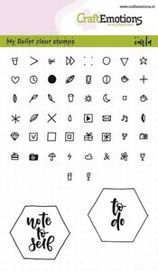CraftEmotions clearstamps A6 - Bullet Journal - tekens 5mm Carla Kamphuis