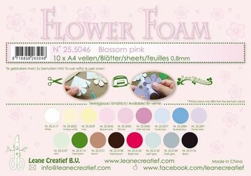 LeCrea - Flower Foam A4 0,8mm bloesem roze
