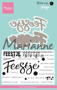 Marianne Design Stempel en die Karin&lsquo;s Feestje (NL) KJ1728