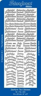 Starform Stickers Text NL: Hartelijk Gefeliciteerd 4 - Gold