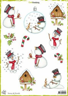CraftEmotions Decoupage vellen Snowy & friends A4 170 grm Carla Creaties