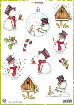 CraftEmotions Decoupage vellen Snowy &amp; friends A4 170 grm Carla Creaties