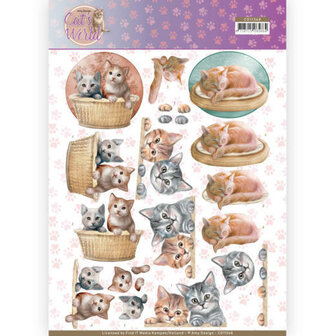 3D Knipvel - Amy Design - Cats World - Kittens