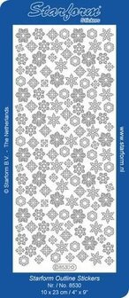 Starform Stickers Christmas Ice Crystals 4 - Silver -