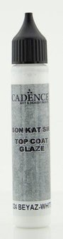 Cadence Top Coat Glaze - voor Beton effect Wit 25ml