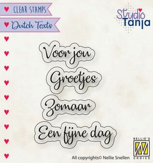 Nellies Choice Clearstempel Tekst (NL) - Voor jou etc.. 