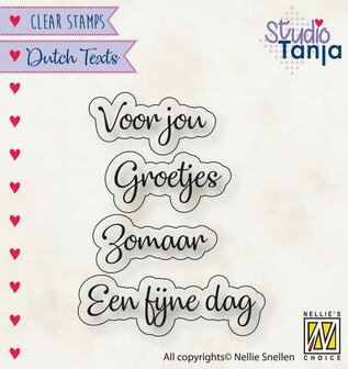 Nellies Choice Clearstempel Tekst (NL) - Voor jou etc.. 