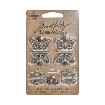 Idea-ology &bull; Tim Holtz hinges x4 long fasteners x16