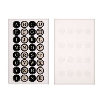 Idea-ology Tim Holtz type charms x16