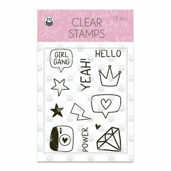 Piatek13 - Clear stamp set Girl Gang 01