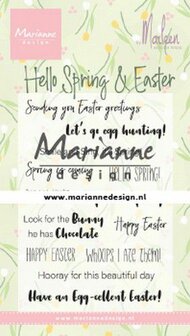 Marianne Design Clear Stamps Marleen&lsquo;s Hello Spring &amp; Easter (Eng) CS1044 