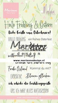 Marianne Design Clear Stamps Marleen&lsquo;s Hallo Fruhling &amp; Oster (DE) CS1045 