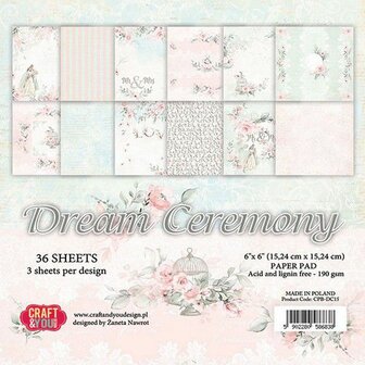 Craft&amp;You Dream Ceremony Small Paper Pad 6x6 36 vel 