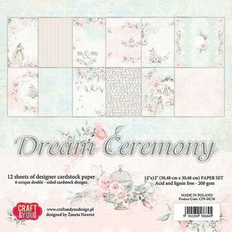 Craft&amp;You Dream Ceremony BIG Paper Set 12x12 12 vel